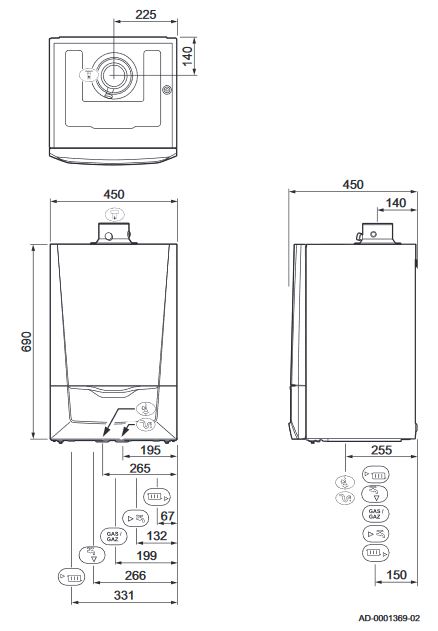 Remeha Calenta Ace 15 DS 15 kW Gas Brennwert Wandheizkessel Gastherme