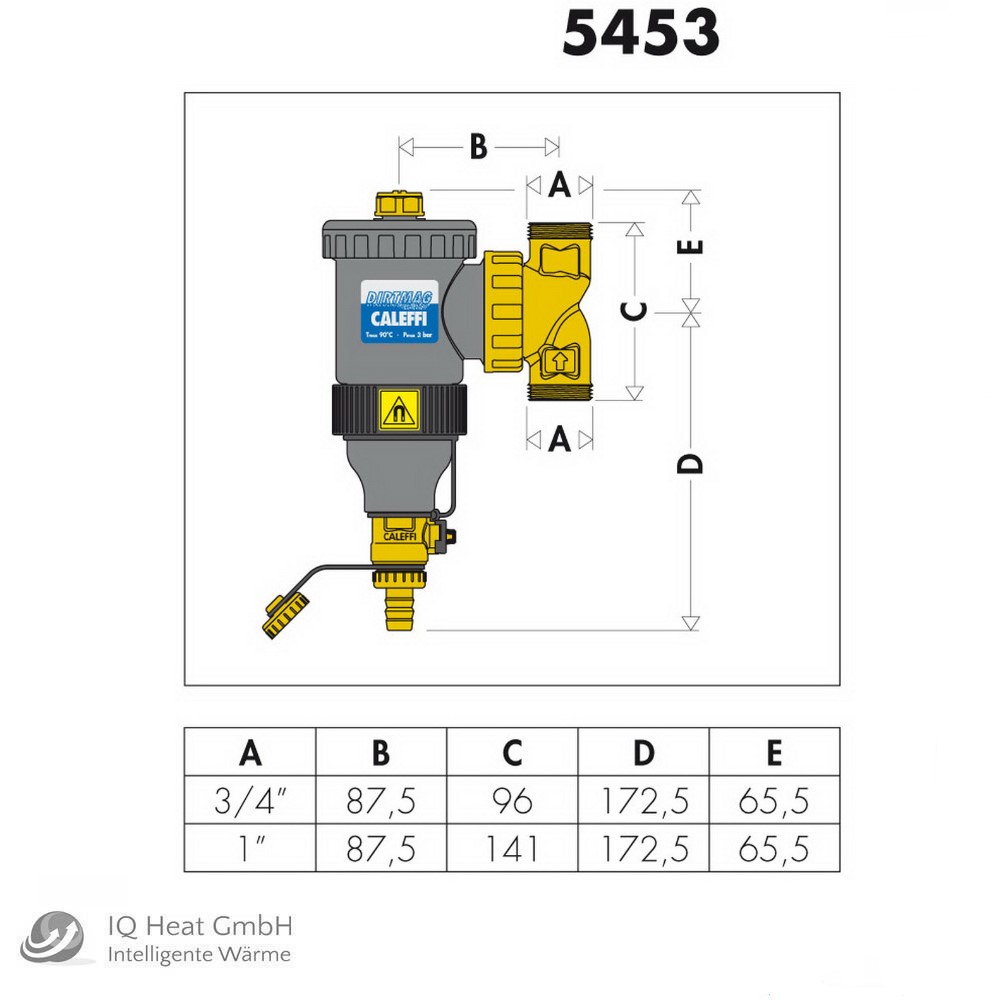 Caleffi Dirtmag Magnetit Schlammabscheider 1" aus Technopolymer 545306