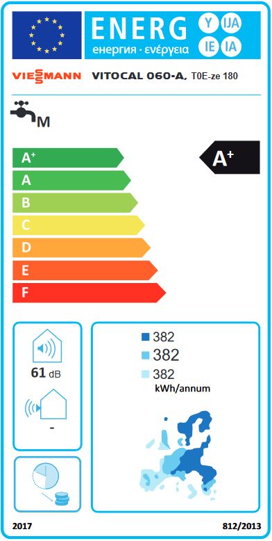 Viessmann Trinkwasserwärmepumpe Vitocal 060-A Typ T0E ze 180 Liter Umluft