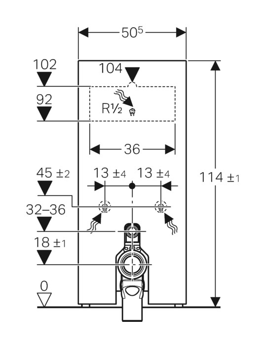 Geberit Monolith weiß 114 cm Sanitärmodul Vorwandelement Spülkasten 131.033.SI.5