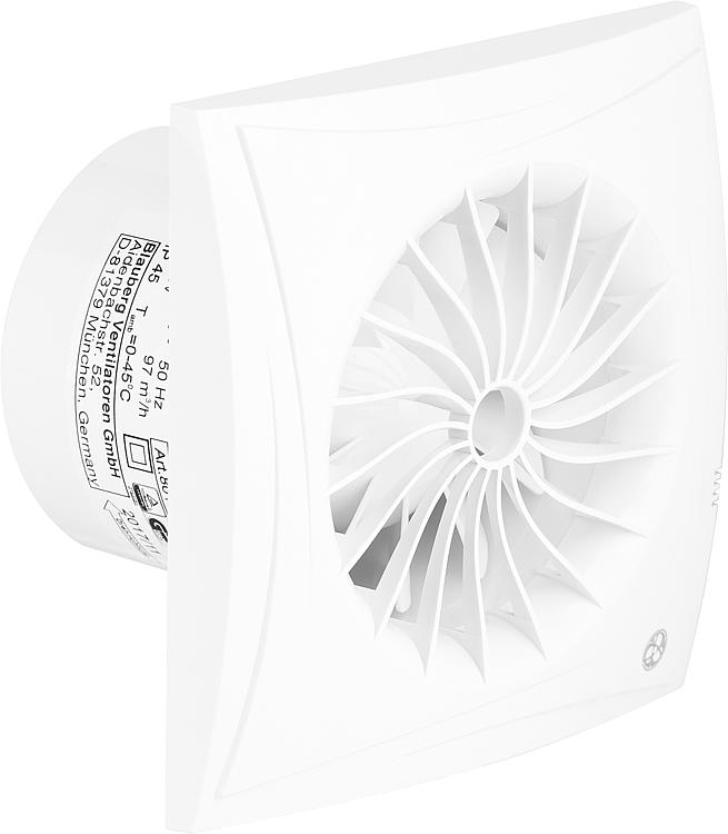 Blauberg Kleinraum Ventilator Sileo 100 H Nachlauf 97 m³ h WC Bad Lüfter Abluft