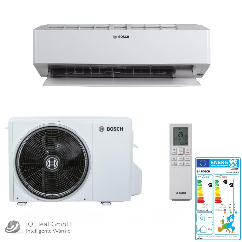 Bosch Split Klimaanlage Klimagerät CL6000i Set 25 E Außen- Inneneinheit 2,5 kW