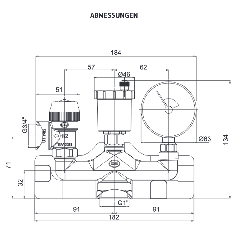 Kesselgruppe 1 " TRINNITY MS 58 bis 50 kW mit Armaturen u Isolierung fuer Heizung