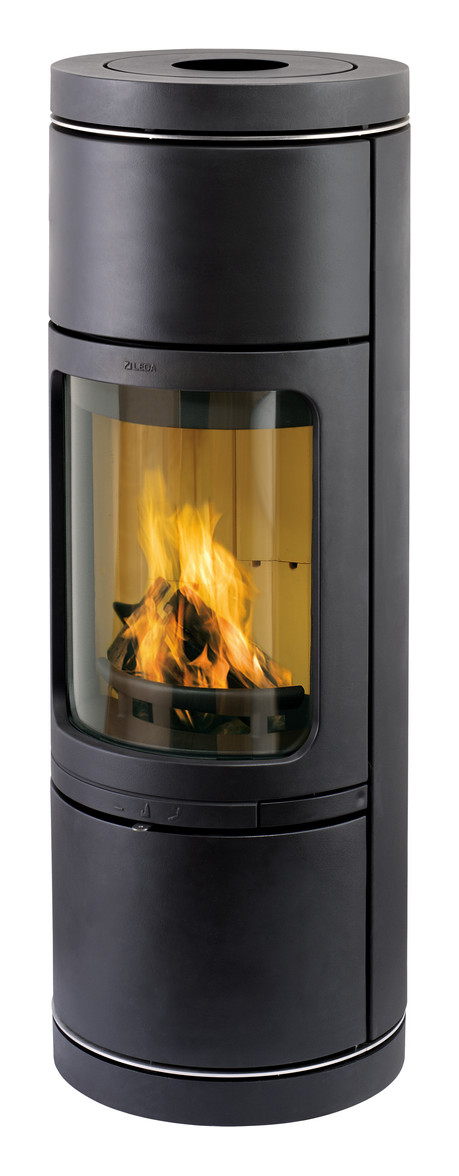 Kaminofen Leda Novia Plus schwarz Höhe 130 cm 6 kW Speicherstein Kamin