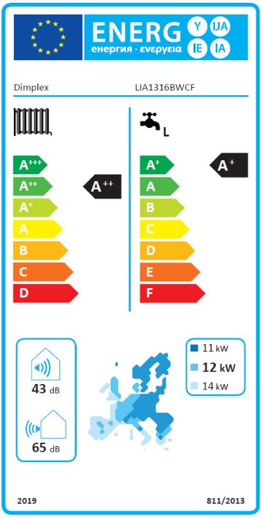 Glen Dimplex Split Wärmepumpe LIA 1316 BWCF Heizen Warmwasser 380130