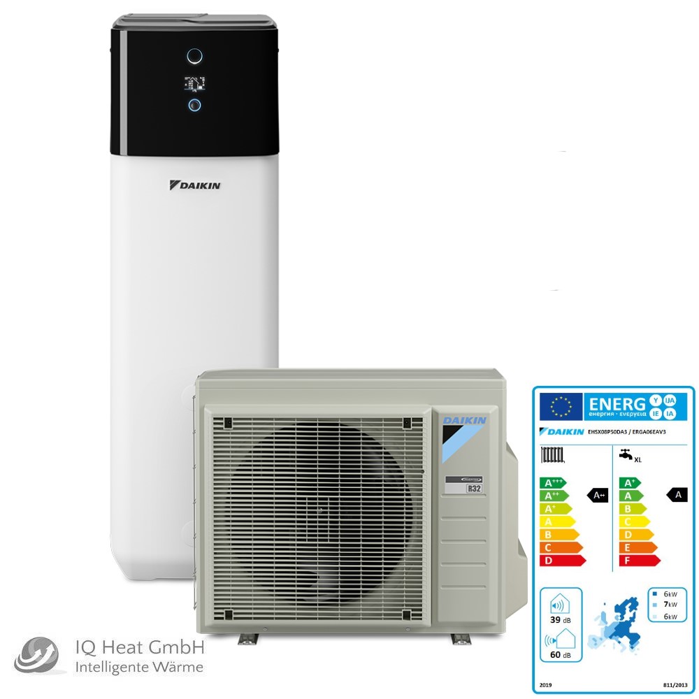 Daikin Altherma 3 R 6 kW Luft Wasser Wärmepumpe Speicher ECH2O 508 H/C Paket