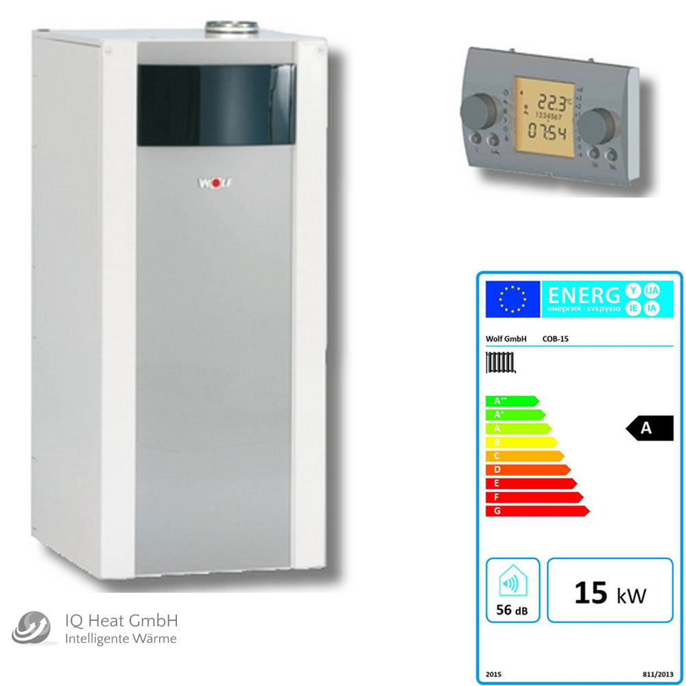 Wolf Paket Ölbrennwertkessel COB-15 Ausführung Heizkreis BM + Abgassystem