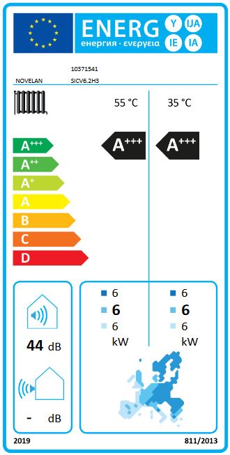 Novelan Sole Wasser Wärmepumpe Compact SICV 6.2H3 heizen 2-6 kW Innenaufstellung