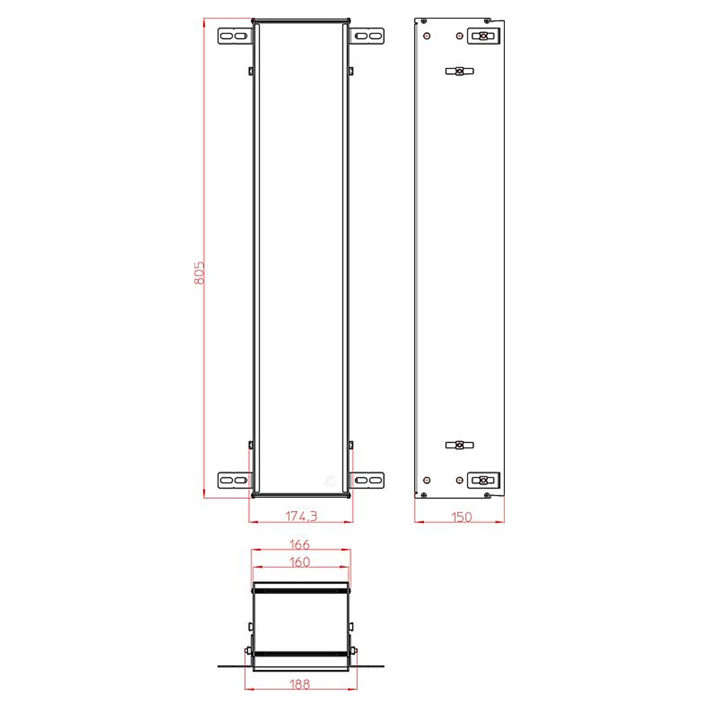 WC Modul emco asis 2.0 Unterputz Tür rechts Höhe 811mm optiwhite Wandcontainer