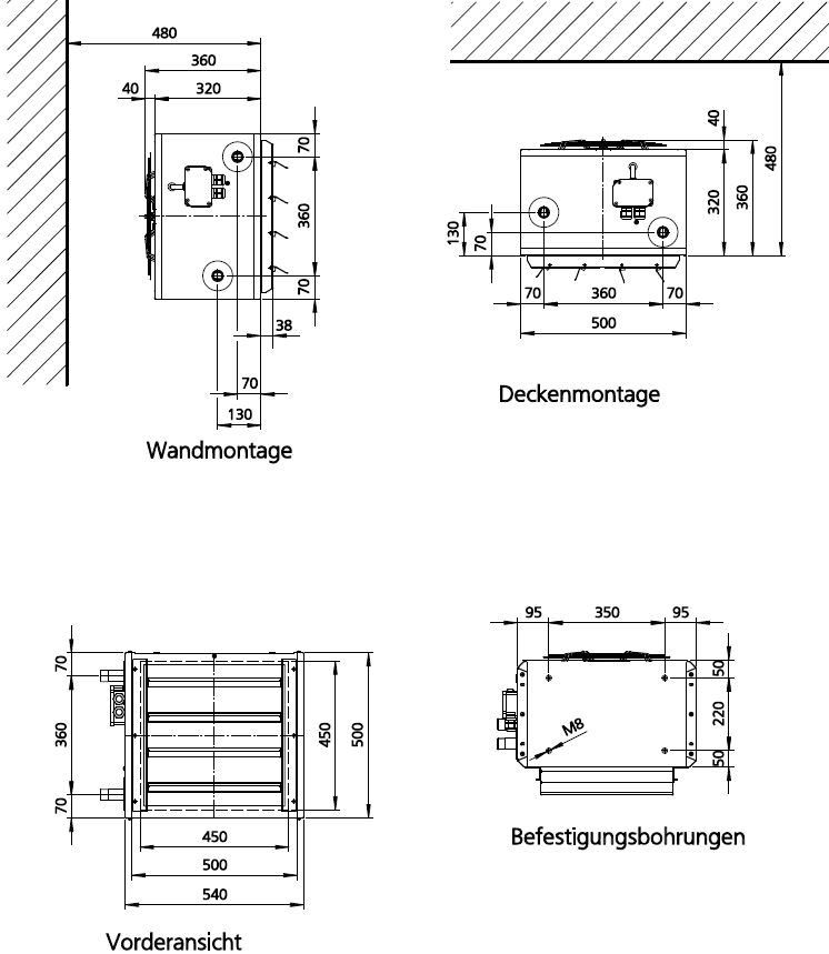 Kampmann Heizregister Lufterhitzer TIP 5000 18 kW 2-Stufen Typ 544036