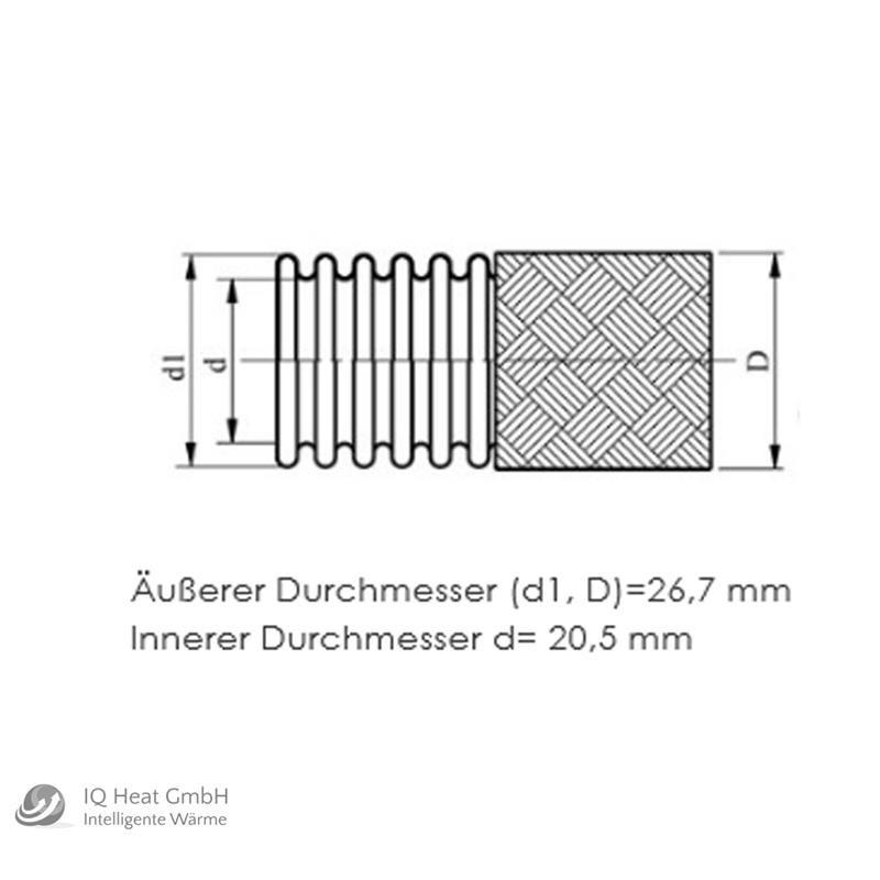 TWL Solar Solarleitung Solarwellrohr DN20 inkl. Fühlerleitung + Verschraubung