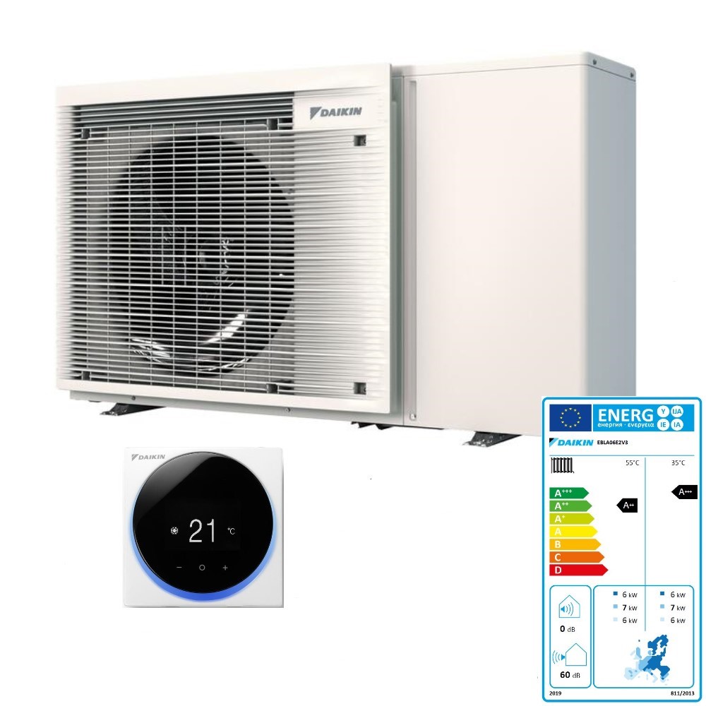 Daikin Luft Wärmepumpe Altherma 3 M BG 6 E3V3 5,9kW H/C Monoblock Regler Madoka