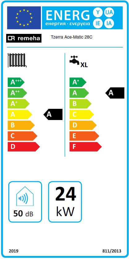 Remeha Gas Brennwert Kombiheizkessel Tzerra Ace-Matic 28 C 28 kW 7825256