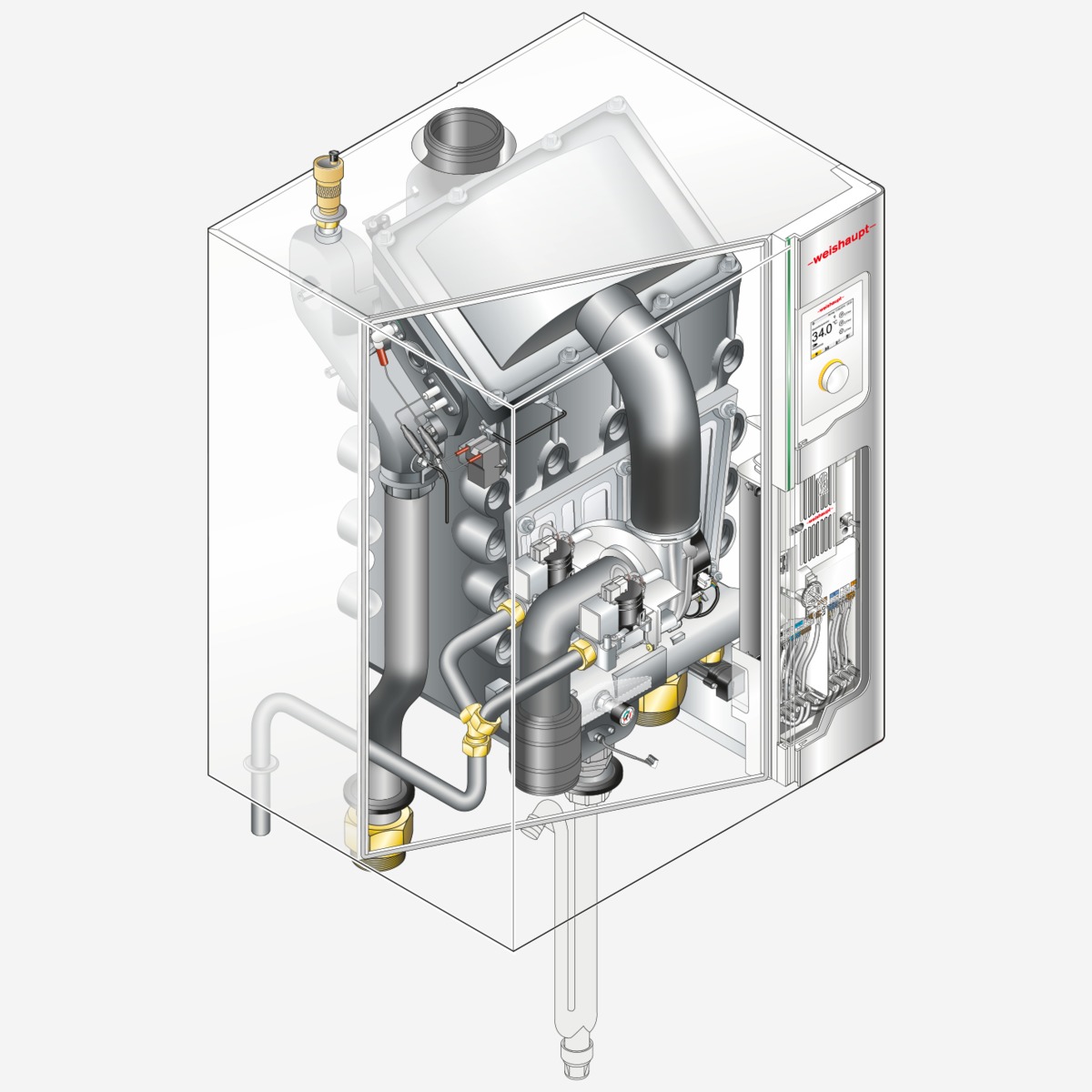 Weishaupt Gas-Brennwertgerät WTC GW 80 A 13,4 bis 80 kW Thermo Condens