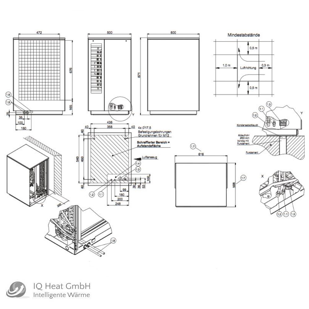 Dimplex Split Wärmepumpe System M Compact 4,6kW A2/W35 Graualu mit Tower WW