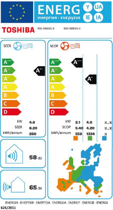 Toshiba Kimaanlage Set SEIYA R32 Wandklimagerät 3,3 kW / 3,6 kW Klimagerät Split