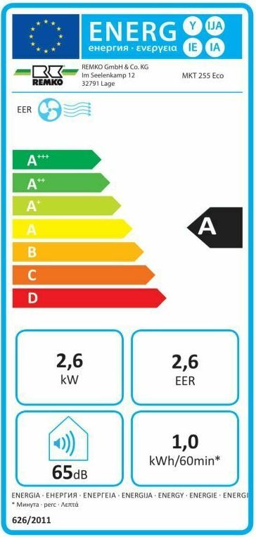 Remko MKT255 Eco Raumklimagerät Monoblock Klimagerät Klimaanlage 2,6 kW