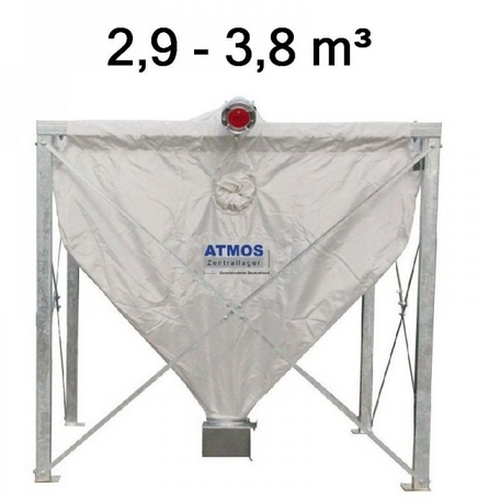 Atmos Pelletsilo 3,8 m³ RH 2,0 m Pelletlager Textilsilo Sacksilo Textilspeicher