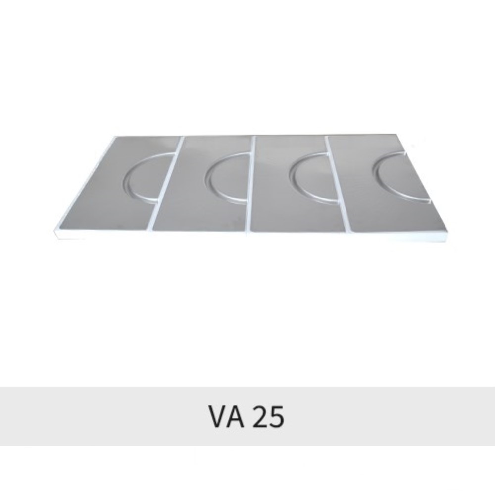 Mainfloor Fußbodenheizung Umlenkplatte Trockenbauelement Alu VA 25 cm