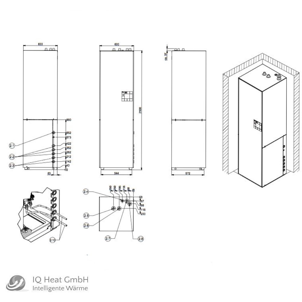 Dimplex Split Wärmepumpe System M Compact 4,6kW A2/W35 Graualu mit Tower WW