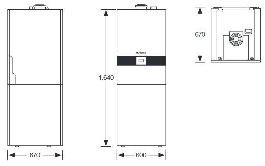 Buderus GB172iT Gasbrennwert Kompaktgerät Heiztherme Speicher 120 Liter Paket