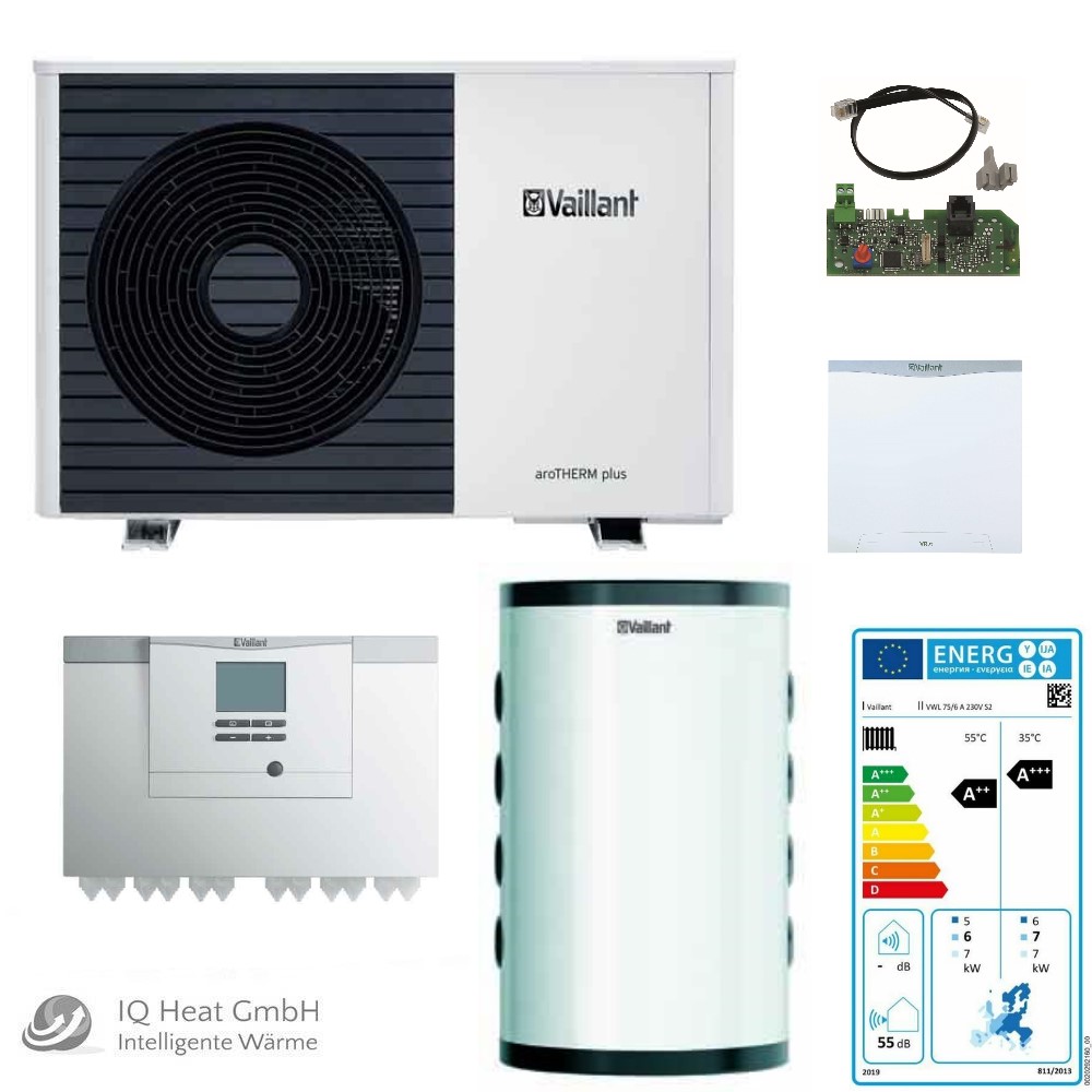 Vaillant Luft Wärmepumpe Hybridsystem aroTHERM plus VWL 75/6 A S2 Paket 4.052/2