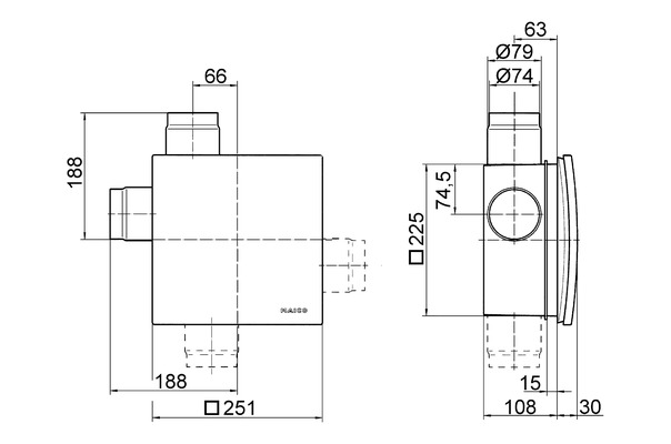 Maico Ventilatoreinheit ER 100 VZ 101 m³/h Ventiator Lüfter Nachlauf Entlüfter