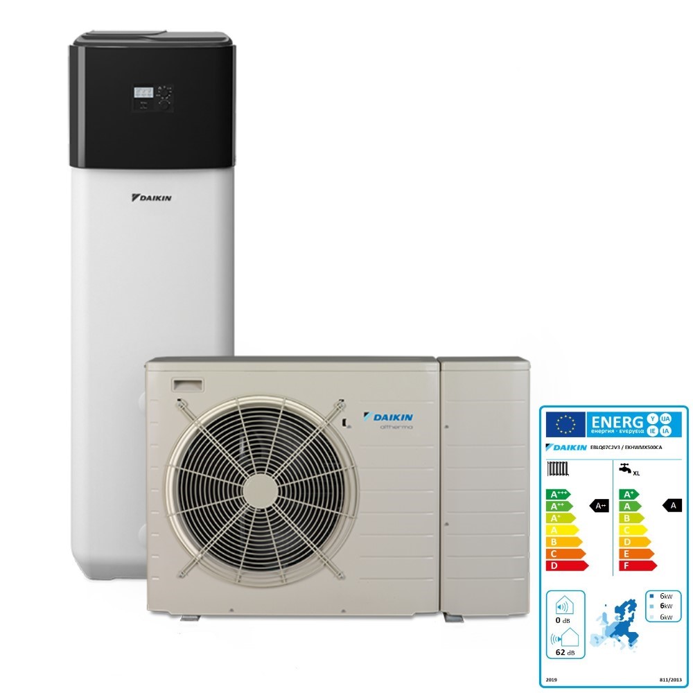 Daikin Altherma M 7 kW Monoblock Wärmepumpe Wärmespeicher ECH2O 500 H/C